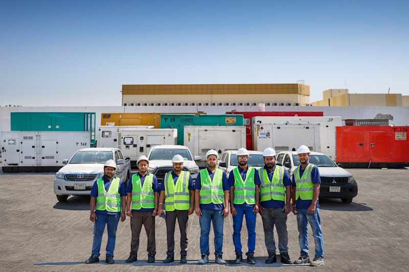 Al Tamam expert engineering team and fleet of generators in UAE